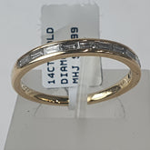LADIES 14CT DIAMOND RING 2.4GMS Ring Size Q / 8.5 US